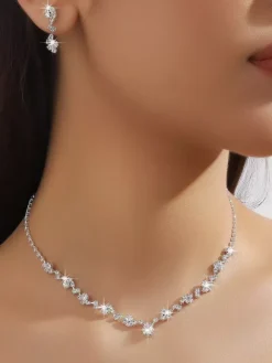Fashion Wedding Jewelry Set Beautiful Metal Diamond