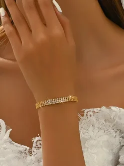Fashion Wedding Jewelry Set Attractive Diamond Pierced Metal