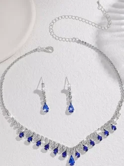 Fashion Wedding Jewelry Set Gorgeous Metal Diamond