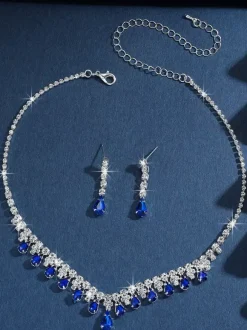 Fashion Wedding Jewelry Set Gorgeous Metal Diamond