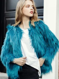 Faux Fur Coat Winter Short Eco-friendly Fur Coat For Women 2026