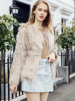 Faux Fur Coat Winter Short Eco-friendly Fur Coat For Women 2026