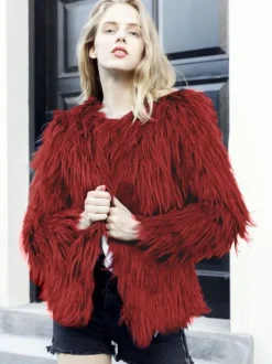 Faux Fur Coat Winter Short Eco-friendly Fur Coat For Women 2026