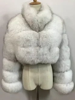 Faux Fur Coats Eco-friendly Winter Plush Cropped Jacket For Women 2026