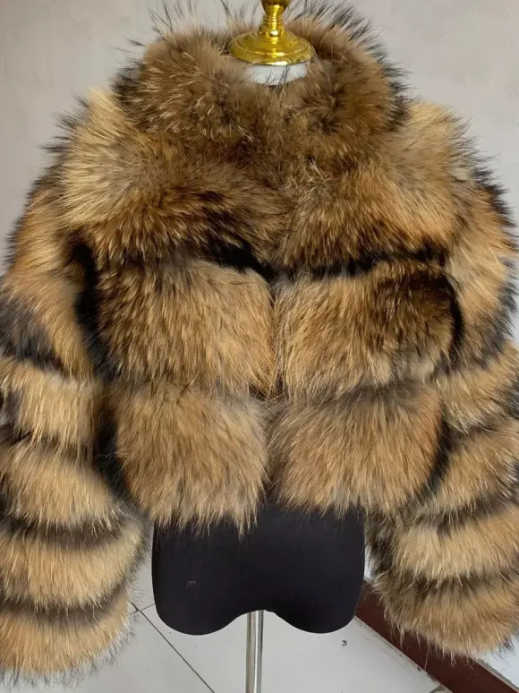 Faux Fur Coats Eco-friendly Winter Plush Cropped Jacket For Women 2026