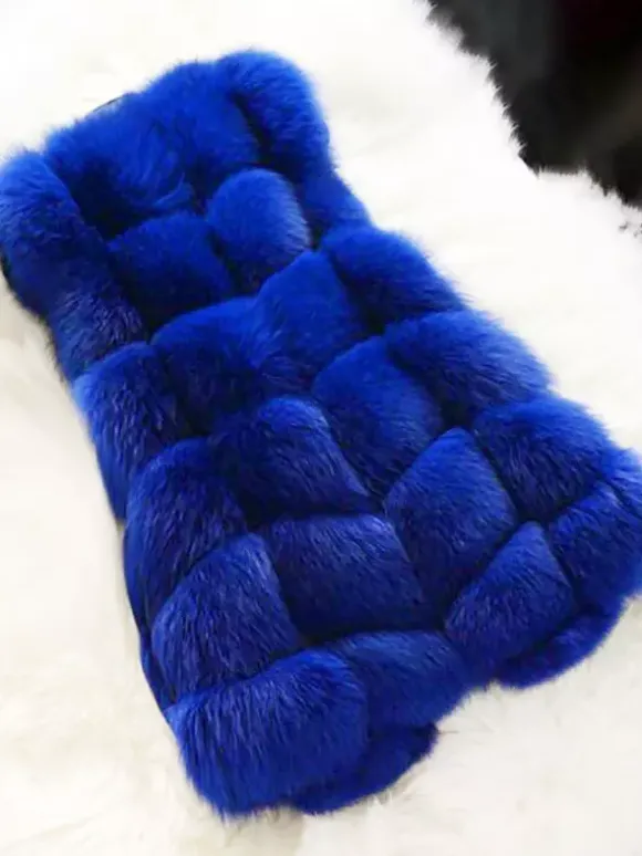 Faux Fur Vest Eco-friendly Winter Sleeveless Midi Jacket For Women 2026