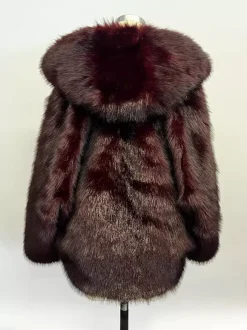Faux Fur Coats With Hood High Low Design Winter Jacket For Women 2026