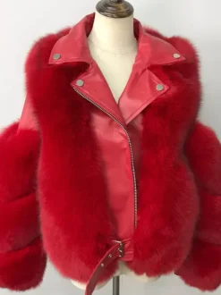 Faux Fur Jacket Coat Women Winter Warm Eco-friendly Fur Coat 2026