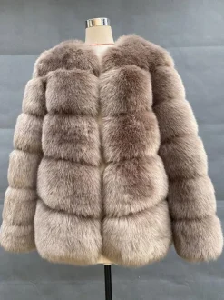 Faux Fur Short Coat Winter Eco-friendly Fur Jacket For Women 2026