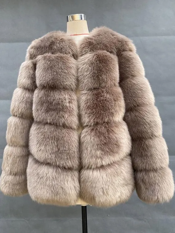 Faux Fur Short Coat Winter Eco-friendly Fur Jacket For Women 2026