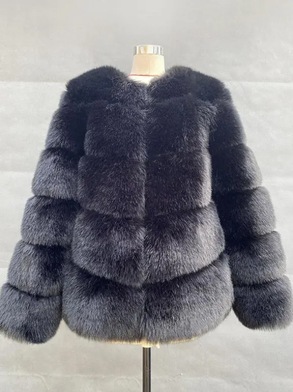 Faux Fur Short Coat Winter Eco-friendly Fur Jacket For Women 2026