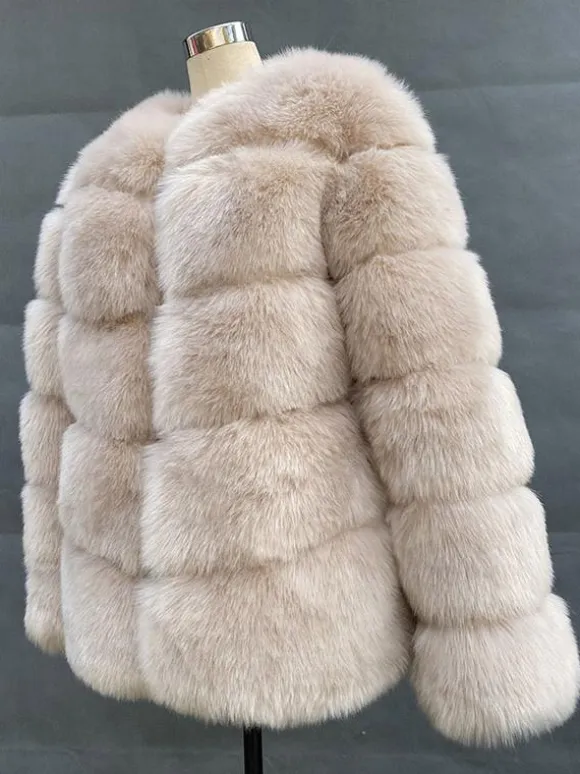 Faux Fur Short Coat Winter Eco-friendly Fur Jacket For Women 2026