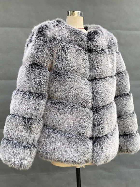 Faux Fur Short Coat Winter Eco-friendly Fur Jacket For Women 2026