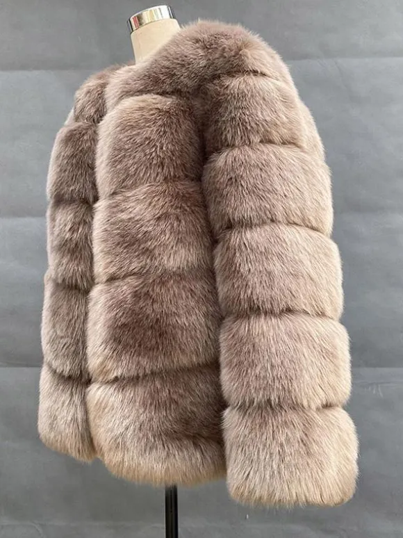 Faux Fur Short Coat Winter Eco-friendly Fur Jacket For Women 2026