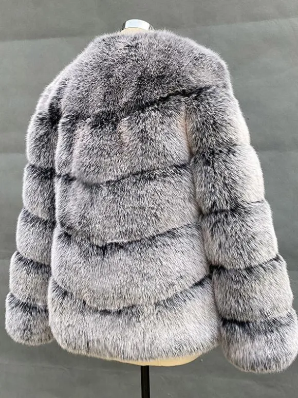 Faux Fur Short Coat Winter Eco-friendly Fur Jacket For Women 2026