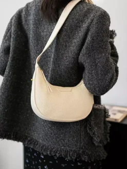 Faux Leather Hobo Bag Crescent Shoulder Bag For Women 2026