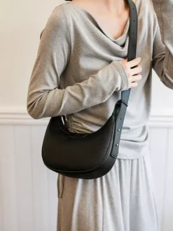 Faux Leather Hobo Bag Crescent Shoulder Bag For Women 2026