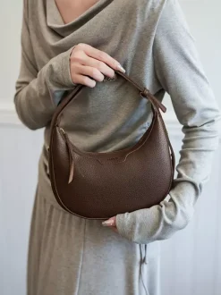 Faux Leather Hobo Bag Crescent Shoulder Bag For Women 2026