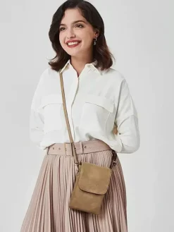 Faux Leather Phone Bag Adjustable Shoulder Strap Crossbody Bag For Women 2026