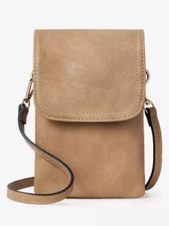 Faux Leather Phone Bag Adjustable Shoulder Strap Crossbody Bag For Women 2026