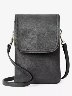 Faux Leather Phone Bag Adjustable Shoulder Strap Crossbody Bag For Women 2026