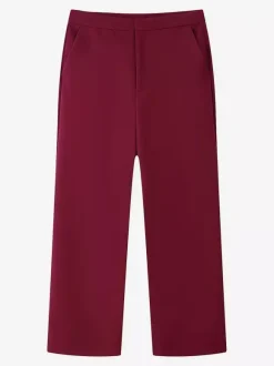 Feather Cuff 2 Piece Suit Set For Women - Red Elegant Blazer And Straight Leg Pants Co-ord- Spring Business Party Outfit 2026