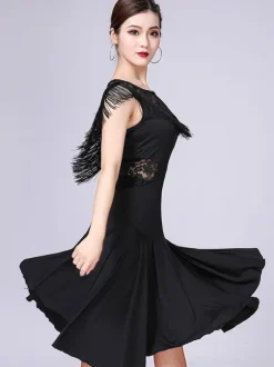Flamenco Dresses Girls Red Black Dancer Costumes Adults Spanish Ballroom Skirt Off Shoulder Paso Doble Dancing Wears Outfit Carnival