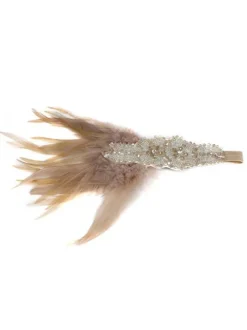 Flapper Headband 1920s Fashion Costume The Great Gatsby Feather Champagne Headpieces Women Vintage Costume Accessories