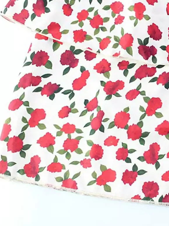 Floral Backless Maxi Dress For Women - Flowers Print Tiered Ruffle Hem High Slit Halter Gown - Summer Sexy Date Night Outfit 2026