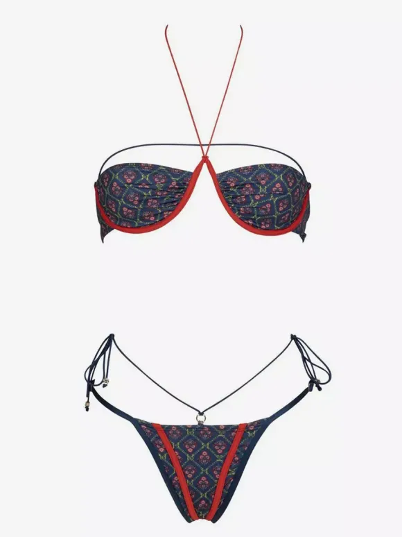 Floral Printed Sexy Halter Bikini For Summer 2026