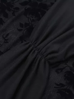 Floral Mesh Women Mini Dress - Sexy Sheer Ruched Bodycon Dress - Y2K Aesthetic Summer Night Out Clubwear 2026
