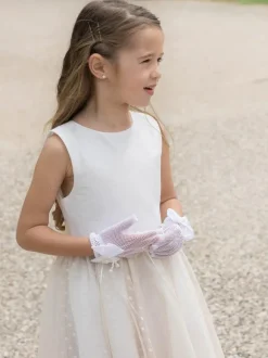 Flower Girl Dresses Champagne Polyester Sleeveless Jewel Neck Flower Girl Dresses