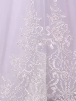 Flower Girl Dresses Jewel Neck Sleeveless Studded Formal Kids Pageant Dresses