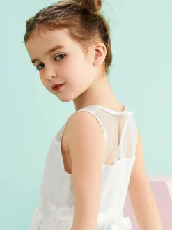 Flower Girl Dresses Jewel Neck Sleeveless Formal Kids Pageant Dresses