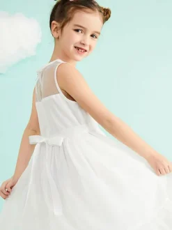 Flower Girl Dresses Jewel Neck Sleeveless Formal Kids Pageant Dresses