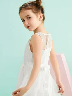 Flower Girl Dresses Jewel Neck Sleeveless Formal Kids Pageant Dresses