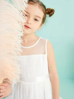 Flower Girl Dresses Jewel Neck Sleeveless Formal Kids Pageant Dresses