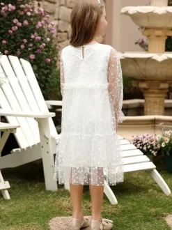 Flower Girl Dresses Wedding Beautiful Kids Party Dress Wedding Flower Girl Dress Flower Girl Dresses Long Sleeves Lace