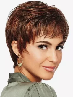 Fluffy Short Hair With Bangs Daily Synthetic Wig For Women 2026