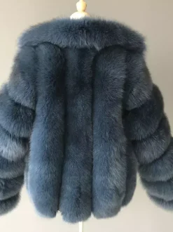 Fluffy Faux Fur Short Coat With Lapel Eco-friendly Winter Jacket For Women 2026