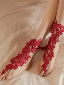 For Women Red Lace Lace
