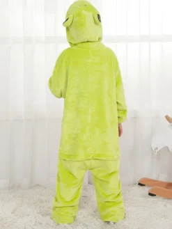 Frog Onesie Kigurumi Neon Green Winter Sleepwear Mascot Animal Halloween Costume onesie pajamas