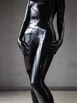 Full Body Latex Catsuit All-in-One Tight Fetish Wear