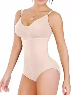 Full Body Shaper Front Zipper Enhancing Slim Women Shapewear Bodysuit