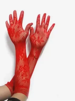Full Finger For Women Party Black Lace Gloves for Opera Party Wedding