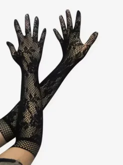 Full Finger For Women Party Black Lace Gloves for Opera Party Wedding
