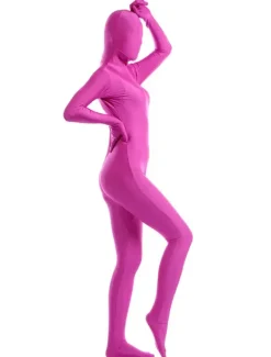 Fushcia Zentai Suit Adults Morph Suit Full Body Lycra Spandex Bodysuit