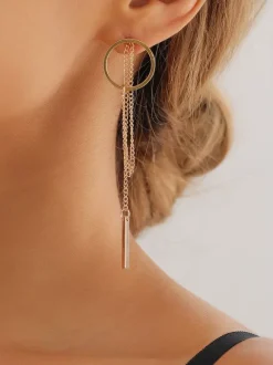 Geometric Hollow Round Long Tassel Earrings For Women 2026
