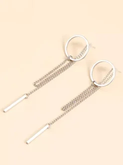 Geometric Hollow Round Long Tassel Earrings For Women 2026