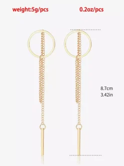 Geometric Hollow Round Long Tassel Earrings For Women 2026
